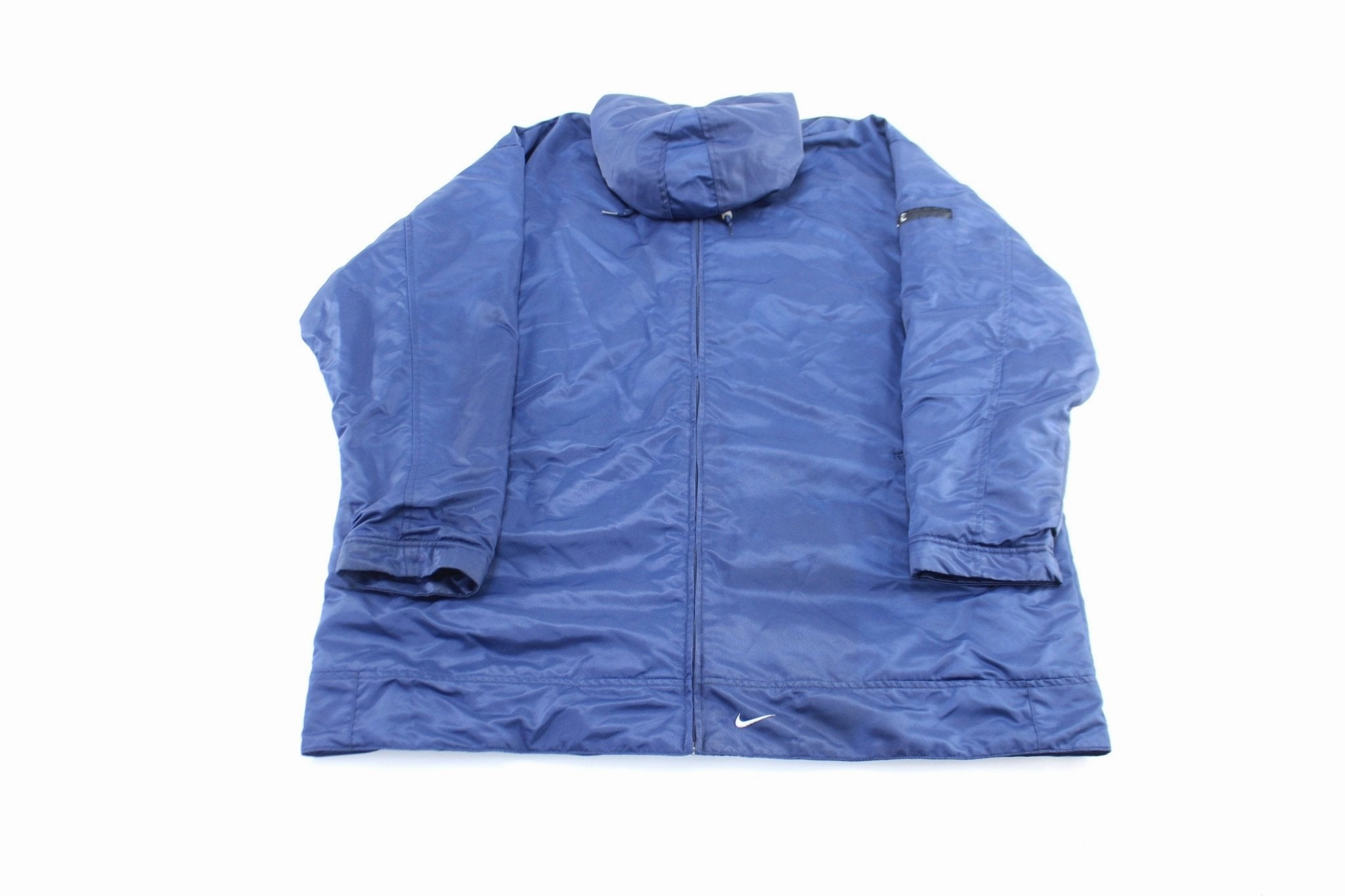 Y2K Nike Embroidered Logo Navy & Yellow Reversible Zip Up Jacket EcoFriendlyMaterial