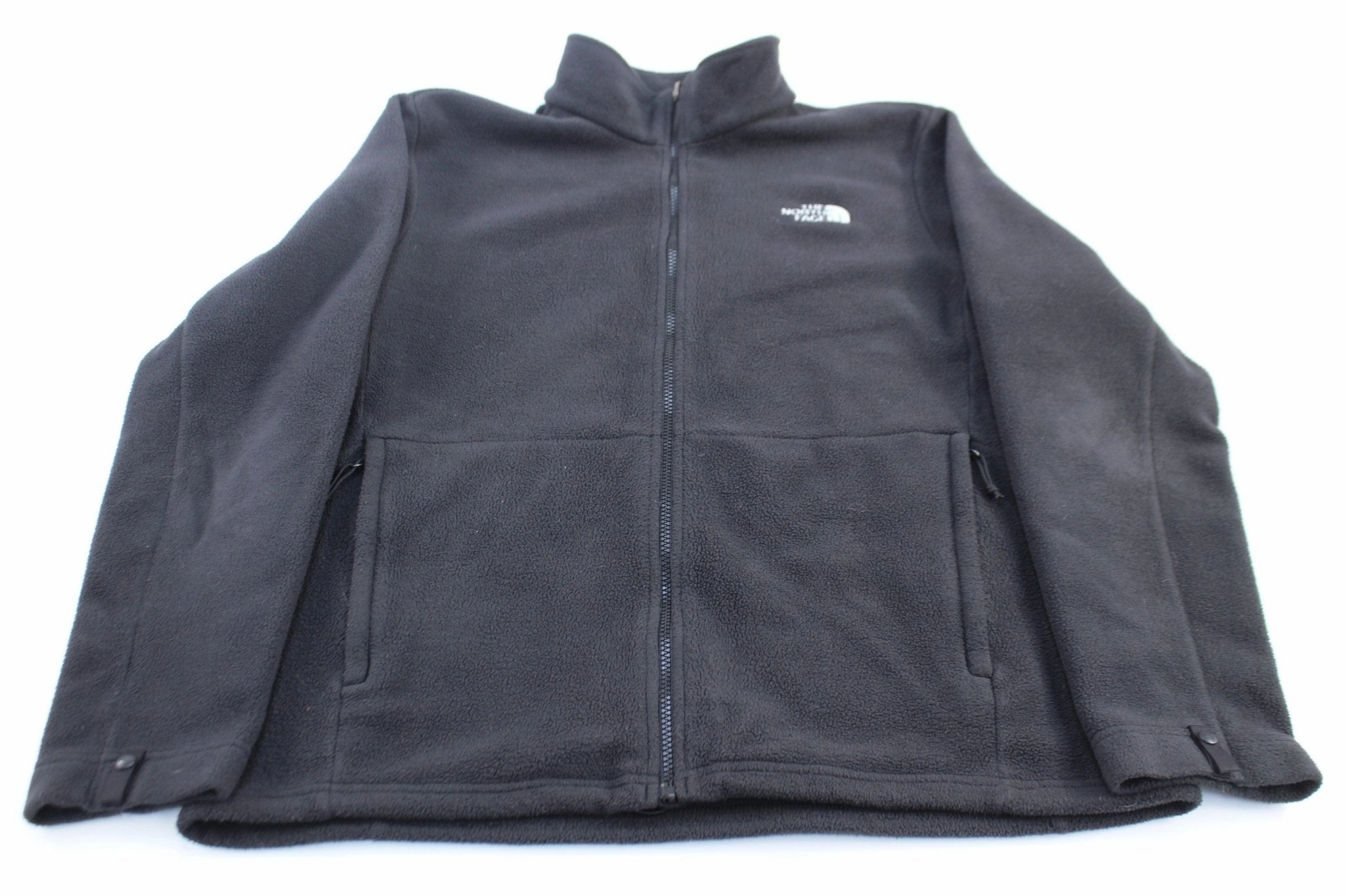 The North Face Embroidered Logo Black Fleece Zip Up Jacket Praise