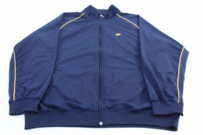 Vintage Nike Embroidered Logo Blue & Gold Track Jacket evening Tailored Silhouette