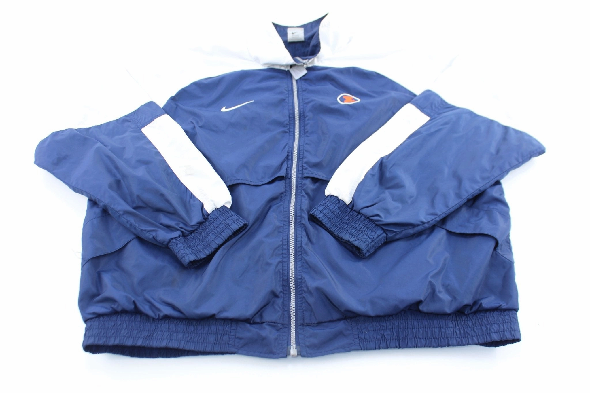 Vintage Nike Embroidered Logo University of Illinois Zip Up Jacket Slide Eco-Friendly Fabric