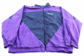 90's Adidas Embroidered Logo Purple Windbreaker Jacket Casual Use Weather Control