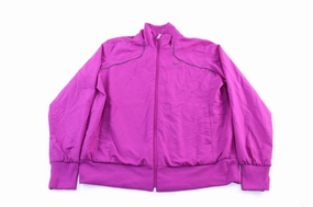 Stretch Fit Women's Nike Embroidered Logo Purple Zip Up Jacket