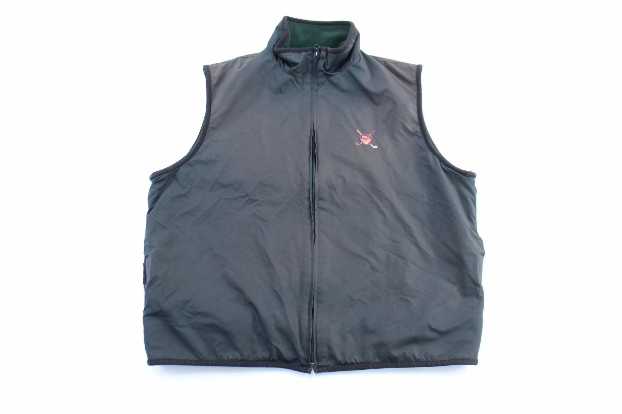 Martial-arts Ralph Lauren Polo Golf Green Fleece Reversible Zip Up Vest