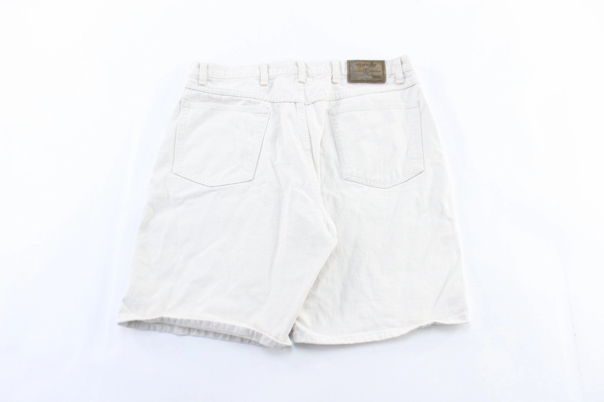 Wrangler White Denim Shorts Padded hips