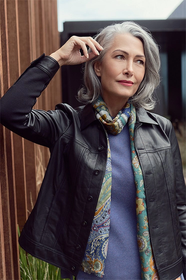 Clean Street Look Olivia Newton-John Leather Jacket - Black