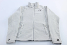 Functional Women's The North Face Embroidered Logo White Zip Up Jacket