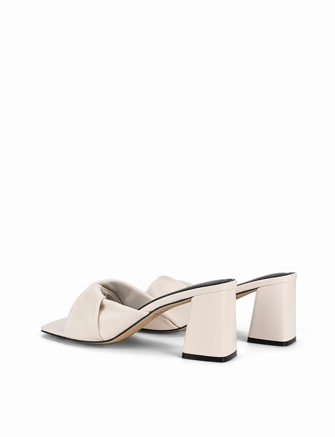 Gallery Visit Story Block Heel Mules - Chalk White Leather