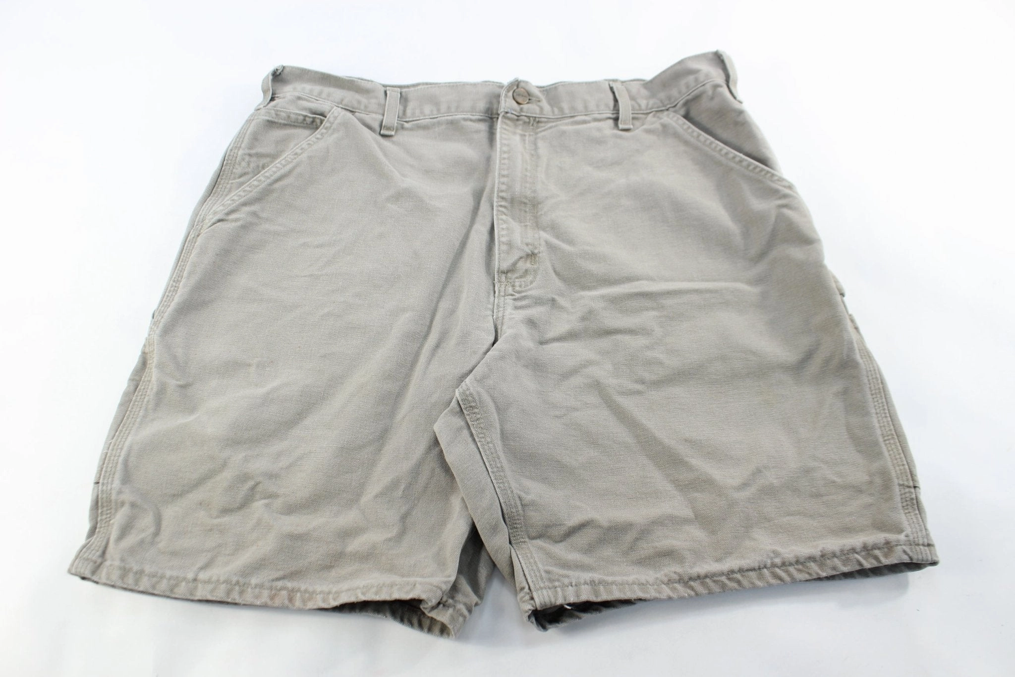 Carhartt Logo Patch Beige Shorts Commuter Fit Full Comfort
