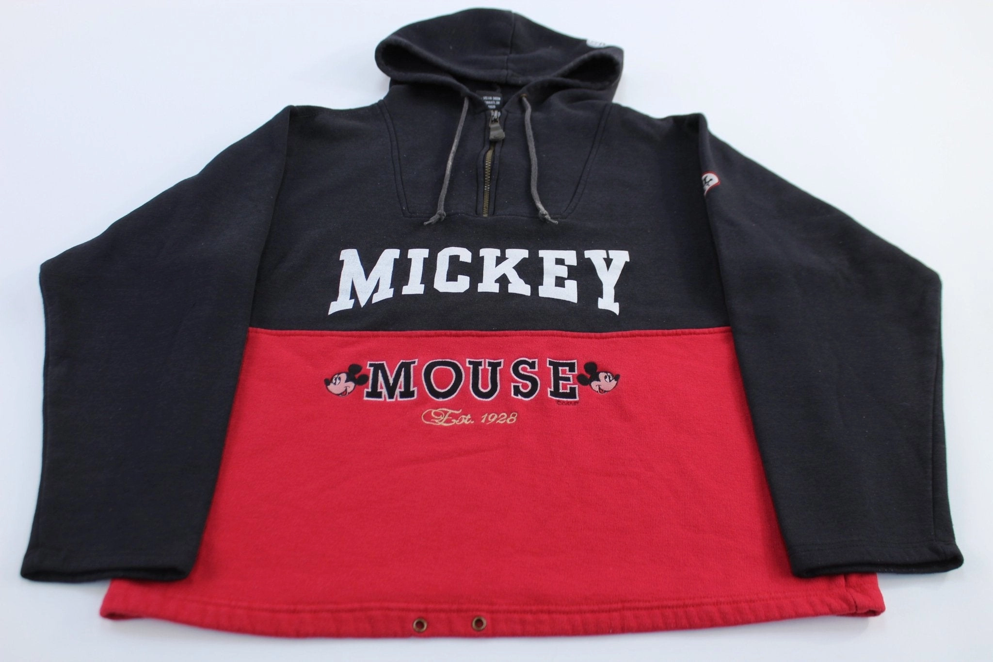 Reinforced Stitching Cool Weather Layer Mickey  Unlimited Embroidered Mickey Mouse Half Zip Pullover