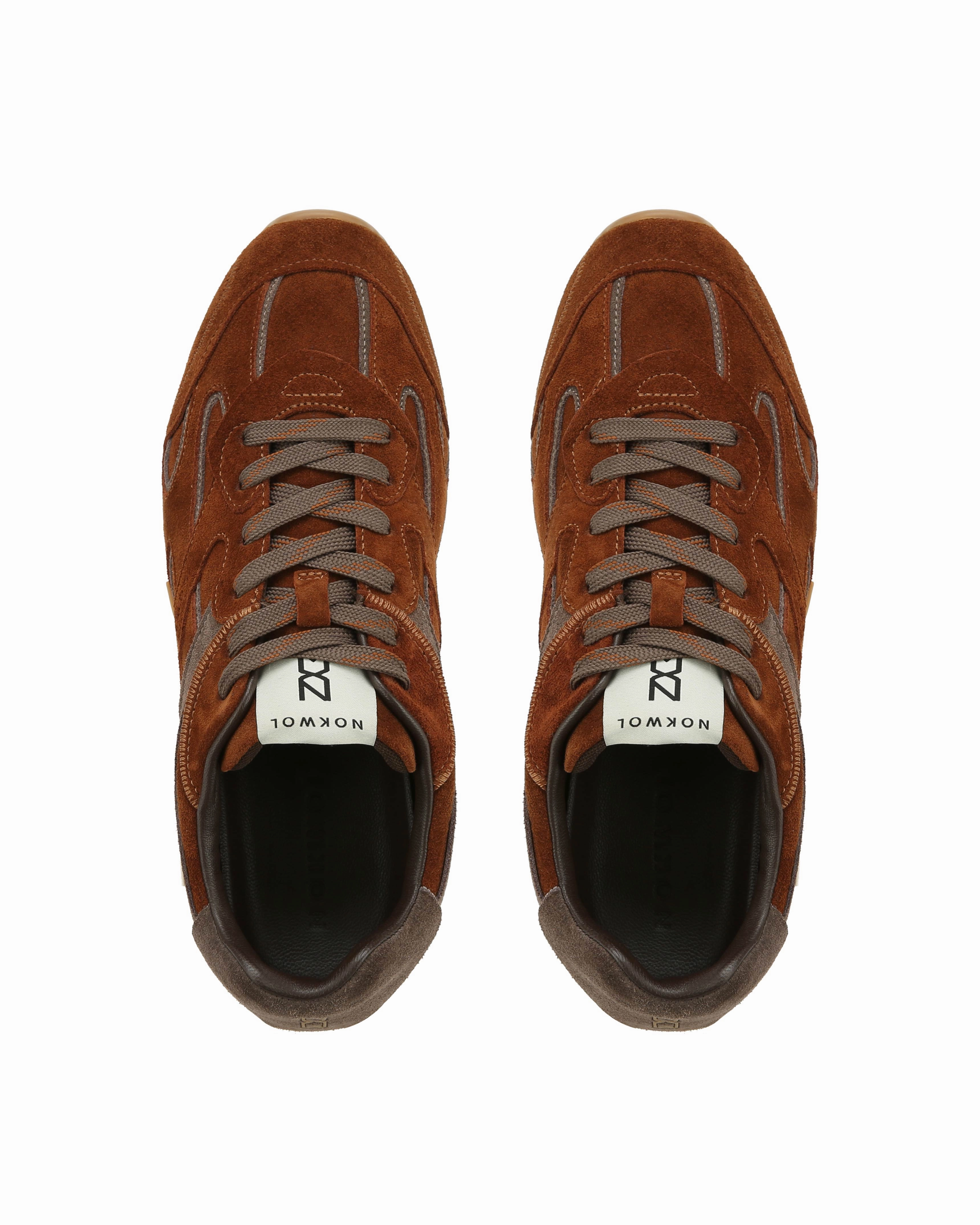 Alpha-M Cognac Suede No Stitching Adaptive design