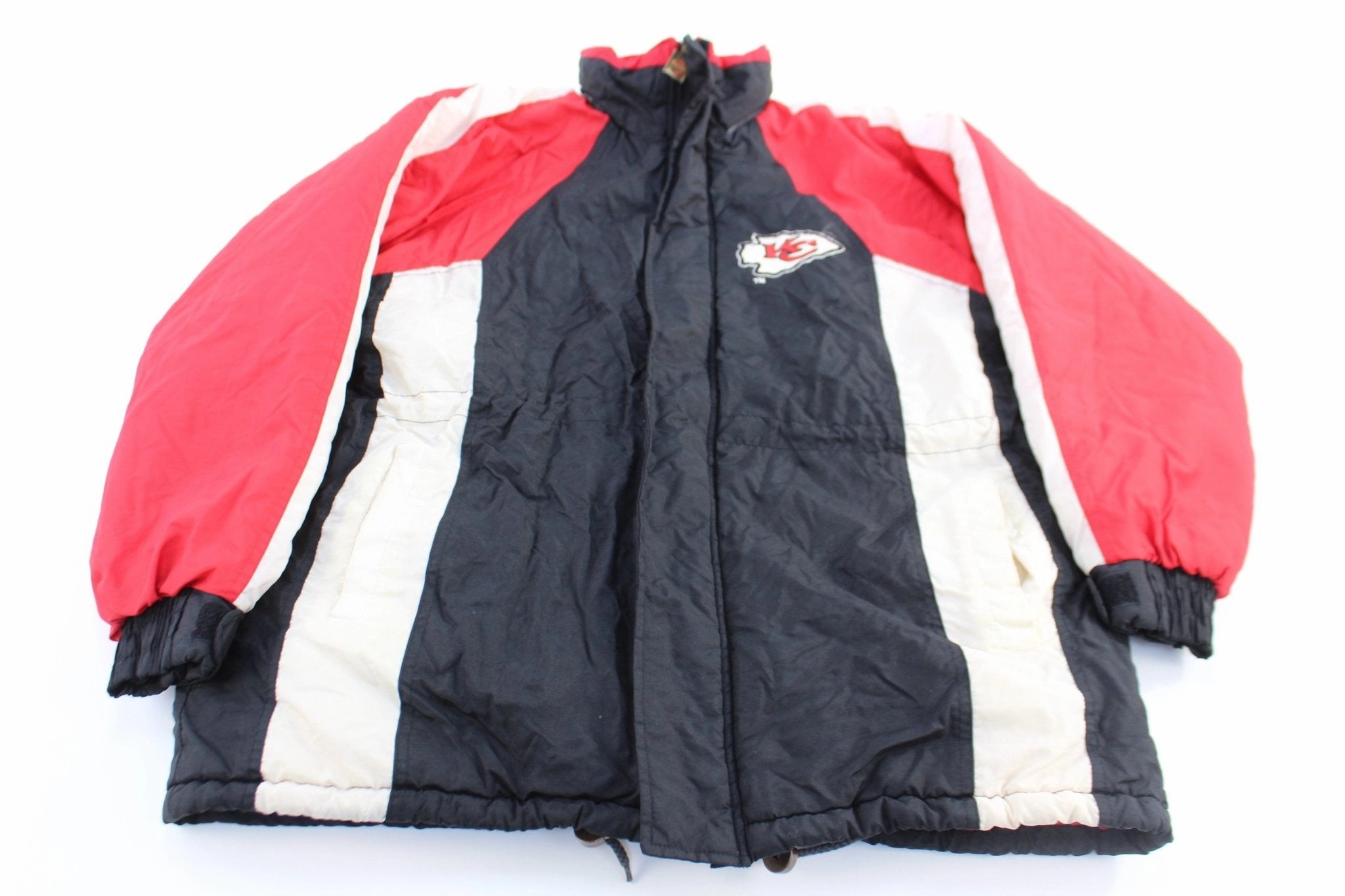 90's Kansas City Chiefs Embroidered Game Day Zip Up Jacket Trail Comfort