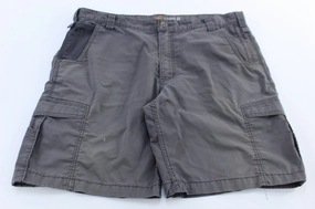 Carhartt Logo Patch Grey Relaxed Fit Shorts Tall Length Seam-Free