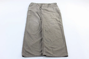 Carhartt Logo Patch Light Brown Original Dunagree Fit Pants Seamless Design TaglessDesign