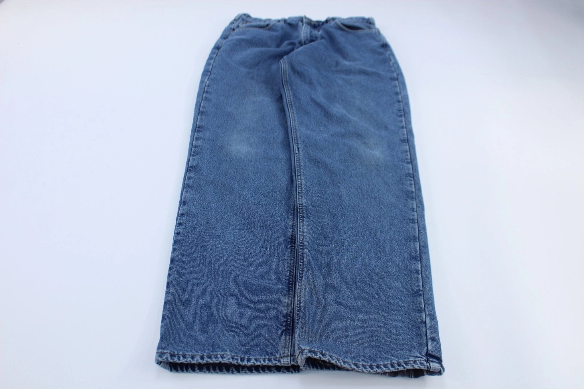 Carhartt Logo Patch Plaid Lined Relaxed Fit Denim Jeans FlexibleMobility