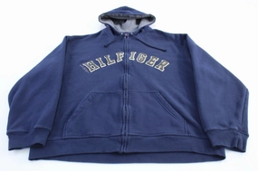 Cozy Design Neutral Comfort Tommy Hilfiger Embroidered Blue Full Zip Hoodie