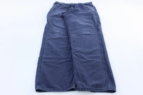 Carhartt Logo Patch Blue Flame Resistant Loose Fit Pants Stylish Fit Chill Comfort Fit