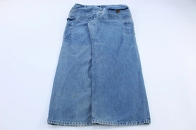 Airy Feel Carhartt Logo Patch Dungaree Fit Denim Jeans