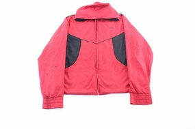 Women's Y2K Nike Embroidered Logo Black & Red Zip Up Jacket Trendy Jacket Design