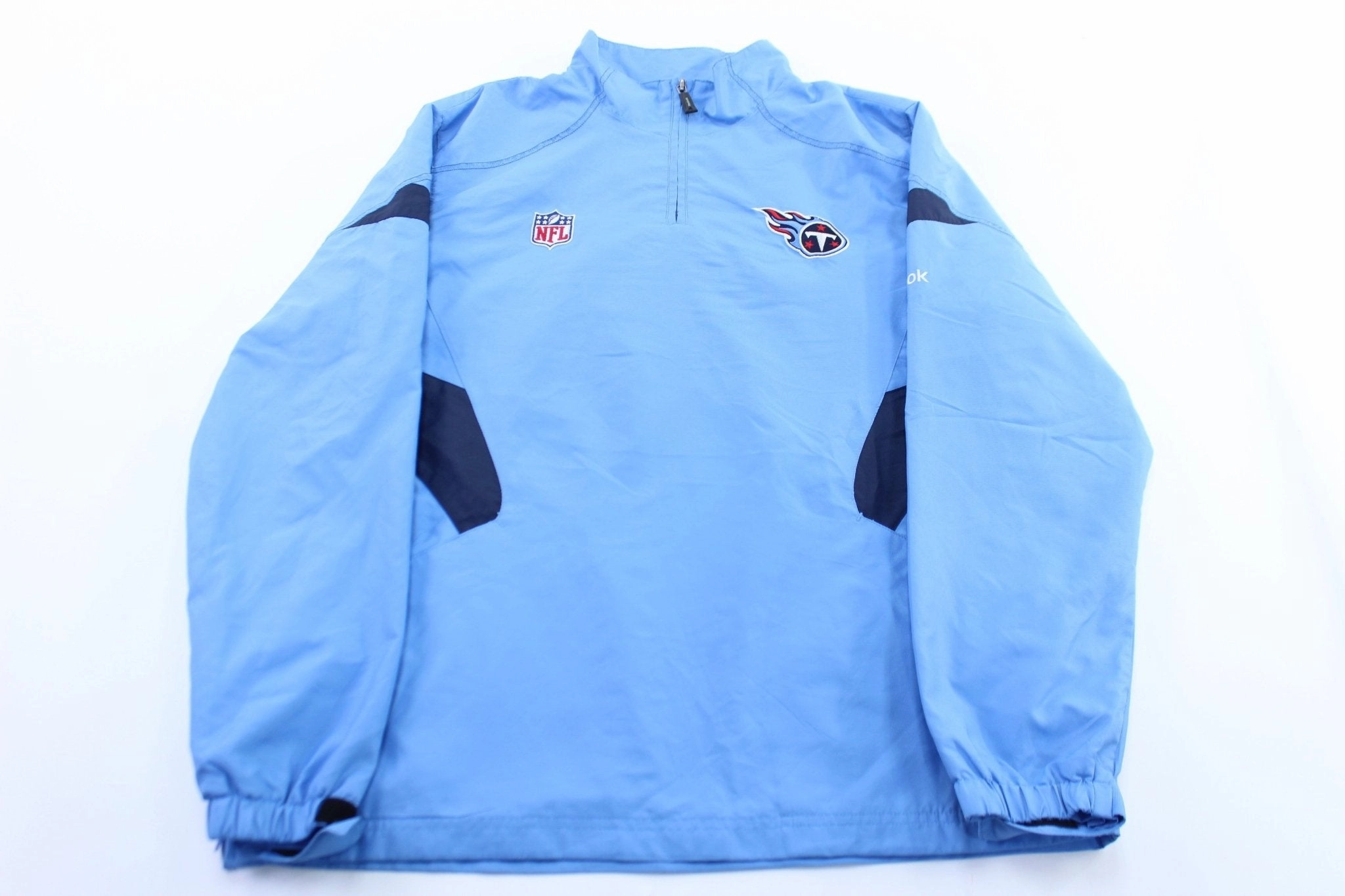Formal Style Reebok Embroidered Logo Tennessee Titans Pullover Jacket