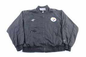 90's Pittsburgh Steelers Embroidered LogoAthletic Zip Up Jacket Crush