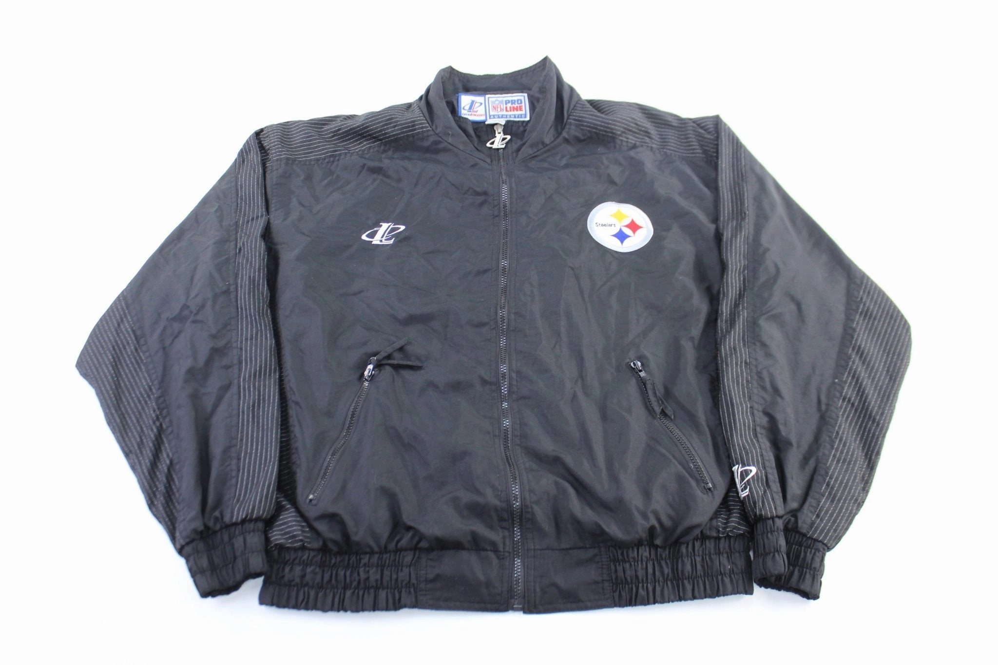 90's Pittsburgh Steelers Embroidered LogoAthletic Zip Up Jacket Crush