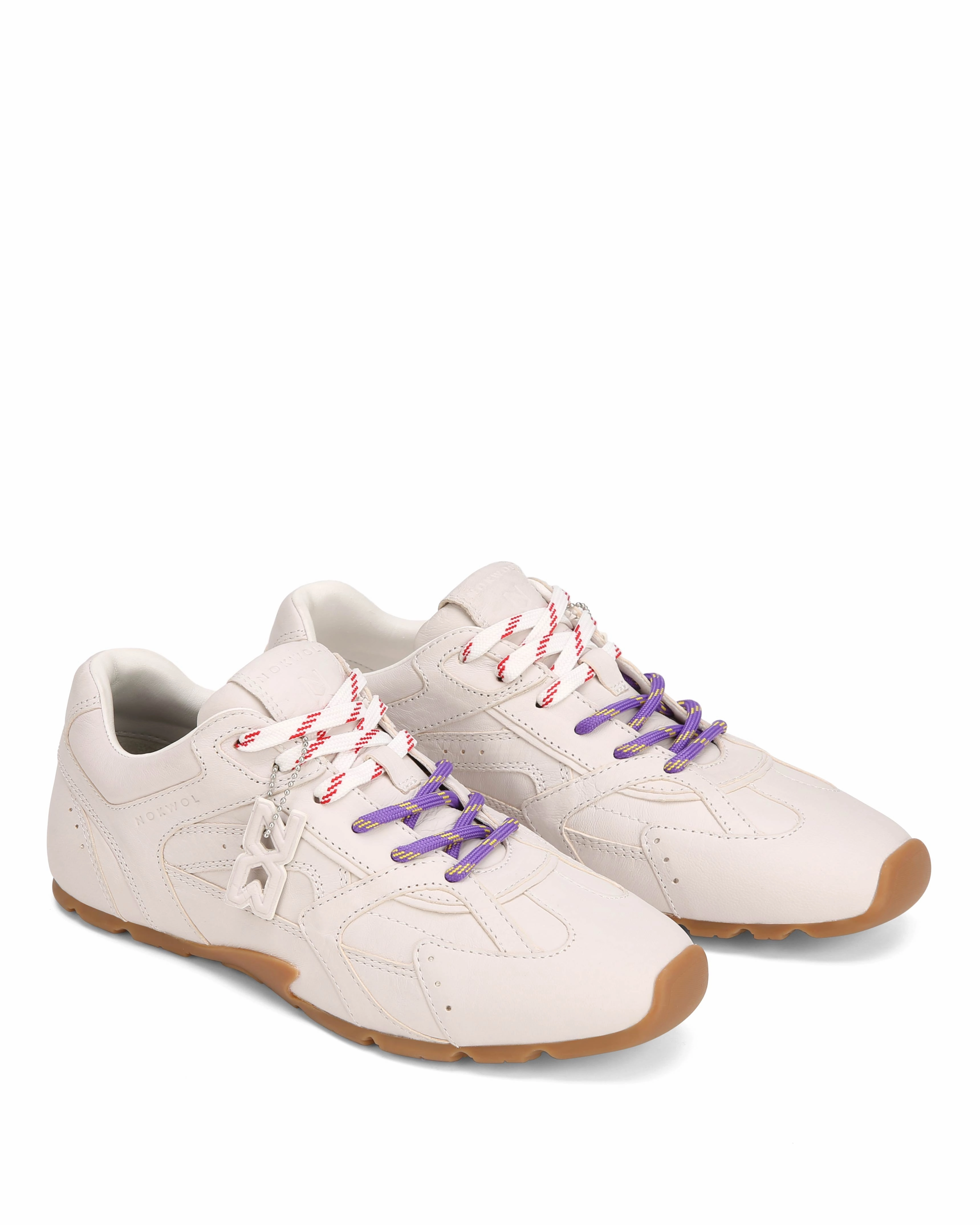 Atlas White Leather Seamless Uppers Ethylene Vinyl Acetate