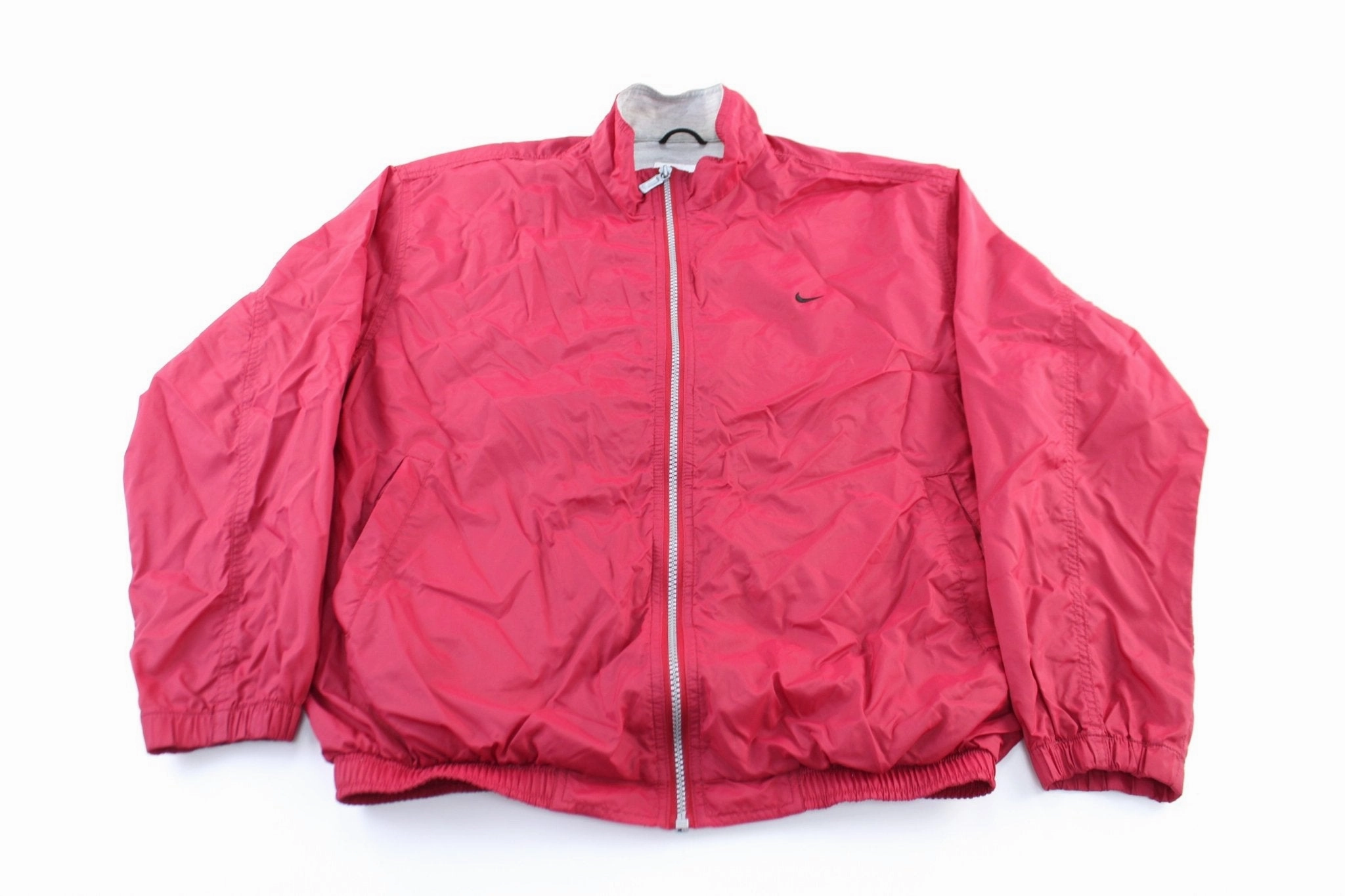 Spread Hydrostatic Rating Tested Women's 90's Nike Embroidered Logo Maroon Zip Up Jacket