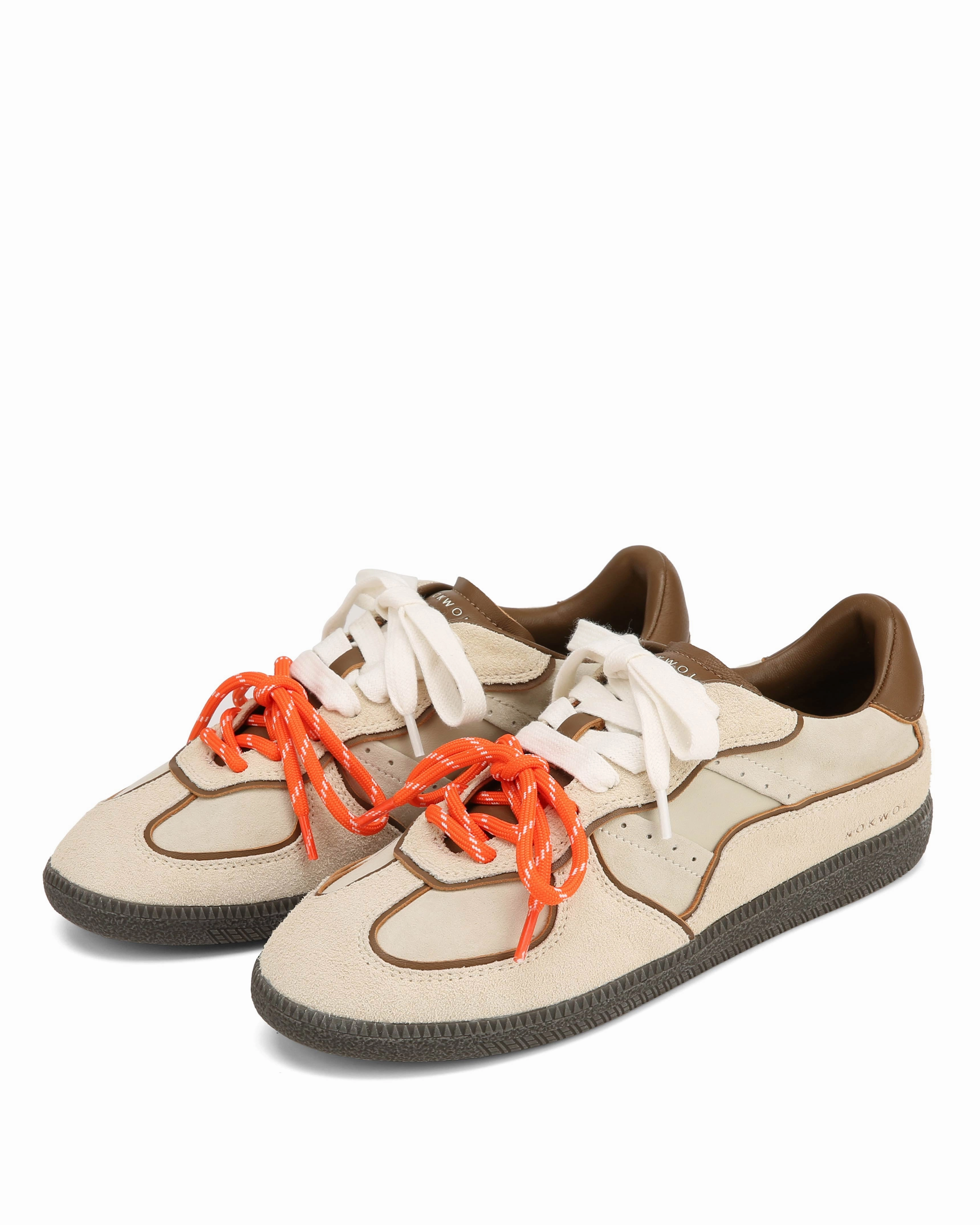 Zero Gravity Cushioning Lace   Up Style August Beige Hairy Suede