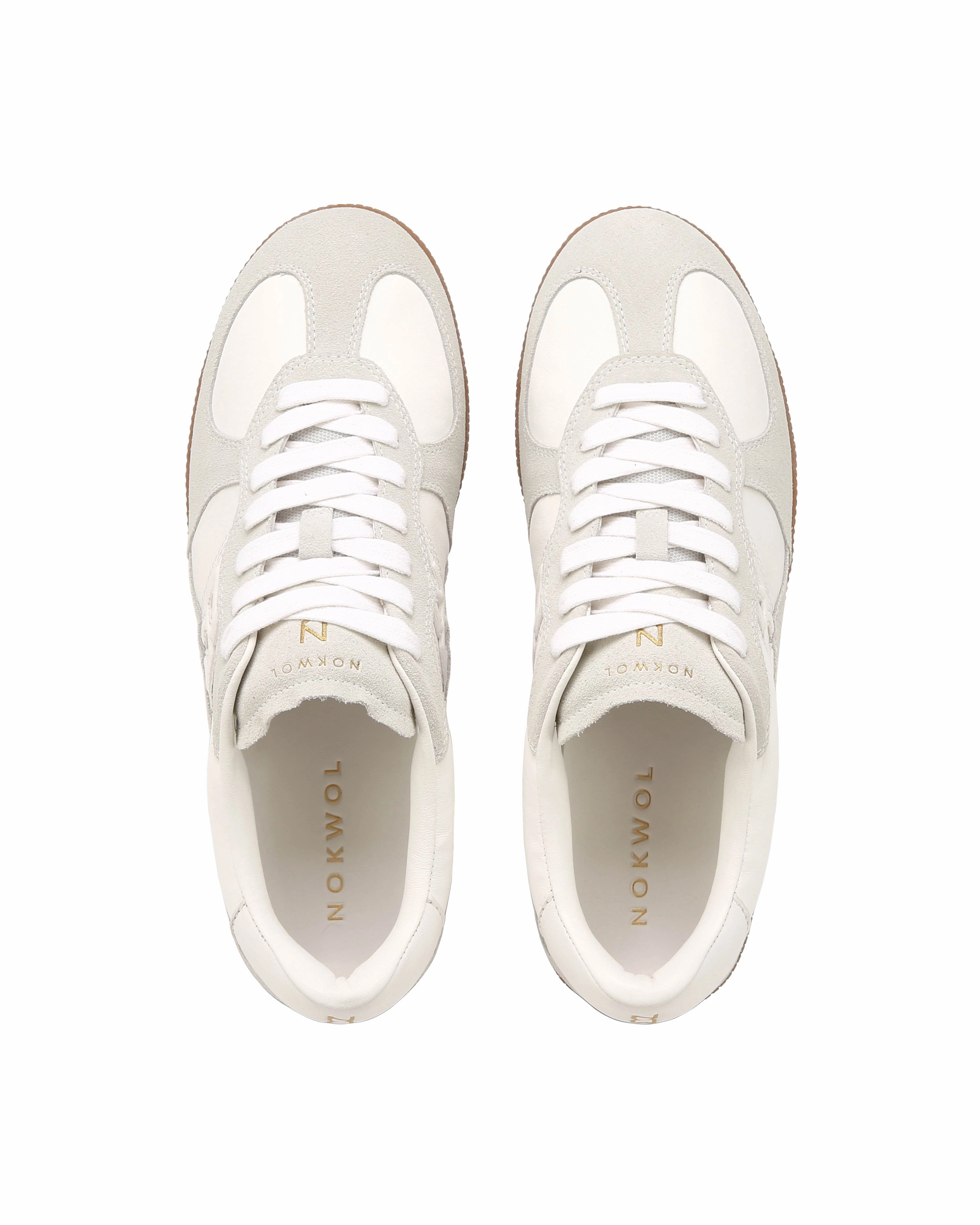 August-M Double White Combo Mid Top Design