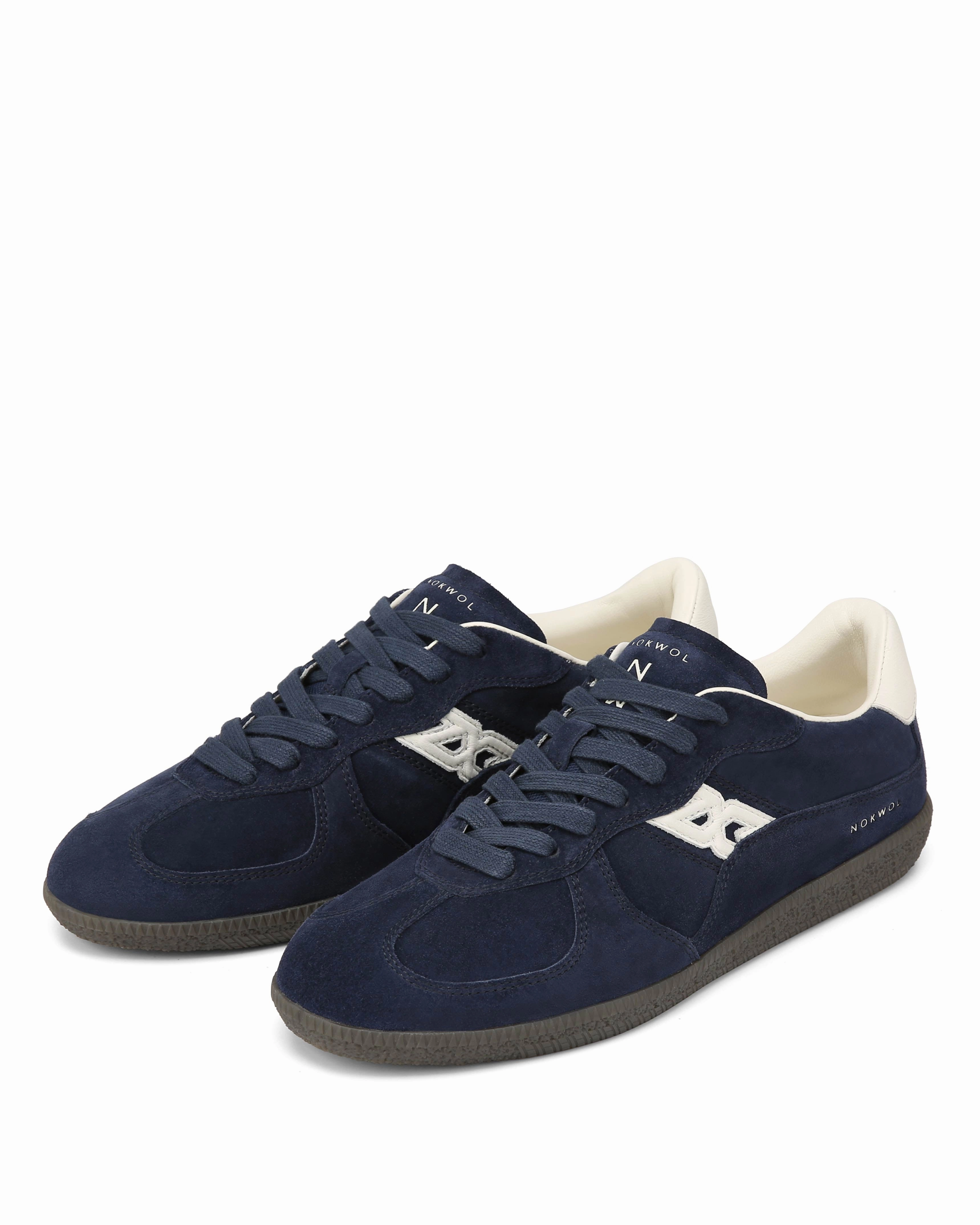 Microperforation Detail August-M Navy Suede