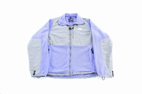 Women's The North Face Embroidered Logo Purple & Grey Zip Up Jacket Warm