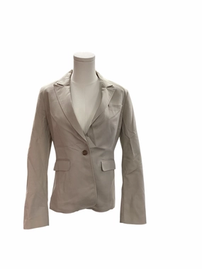Banana Republic Women's Blazer Tan 4 Drop Shoulder Cut Stretchy Waistband