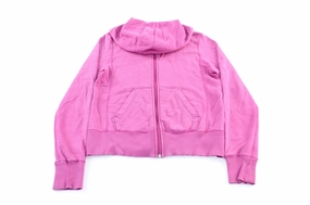 Women's Nike Embroidered Logo Pink Zip Up Jacket Noise Reduced Fabric Souvenir