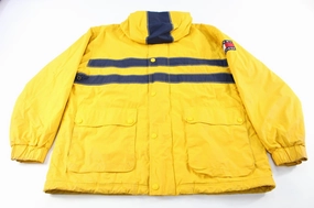 Layer Focused Ergonomic Pattern 90's Tommy Hilfiger Logo Patch Yellow Zip Up Jacket