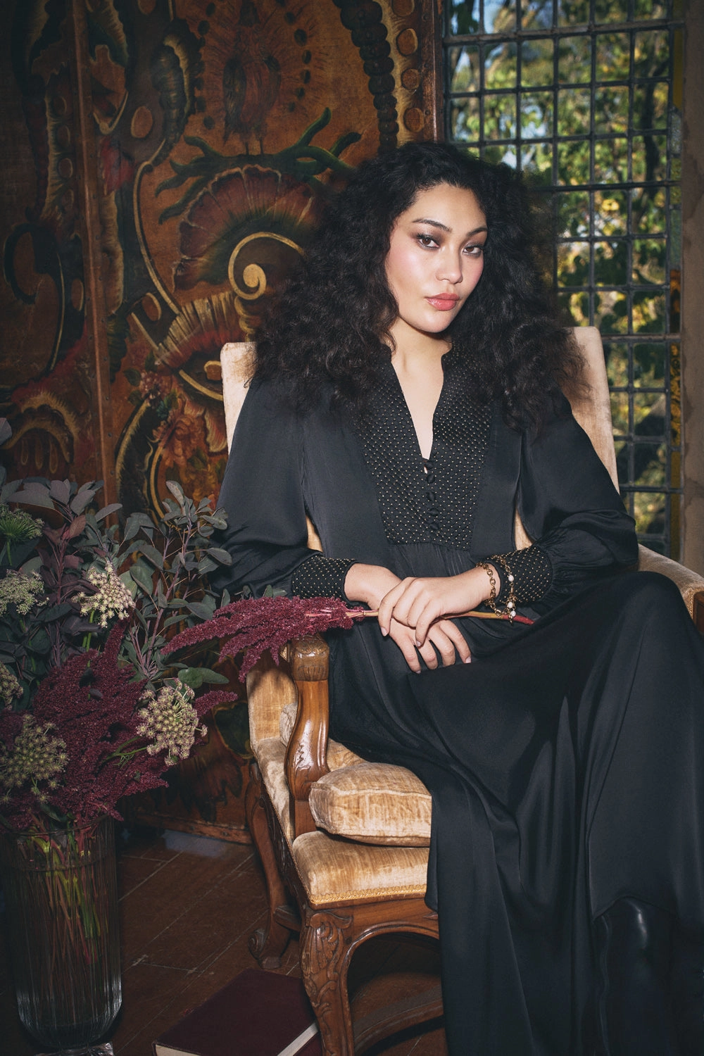 Beaded Smock Dress - Black Exclusive-Design Chic Tailoring Design