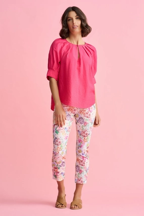 Active Comfort Bengajean? 7/8th Button Detail - Spring Bouquet Print