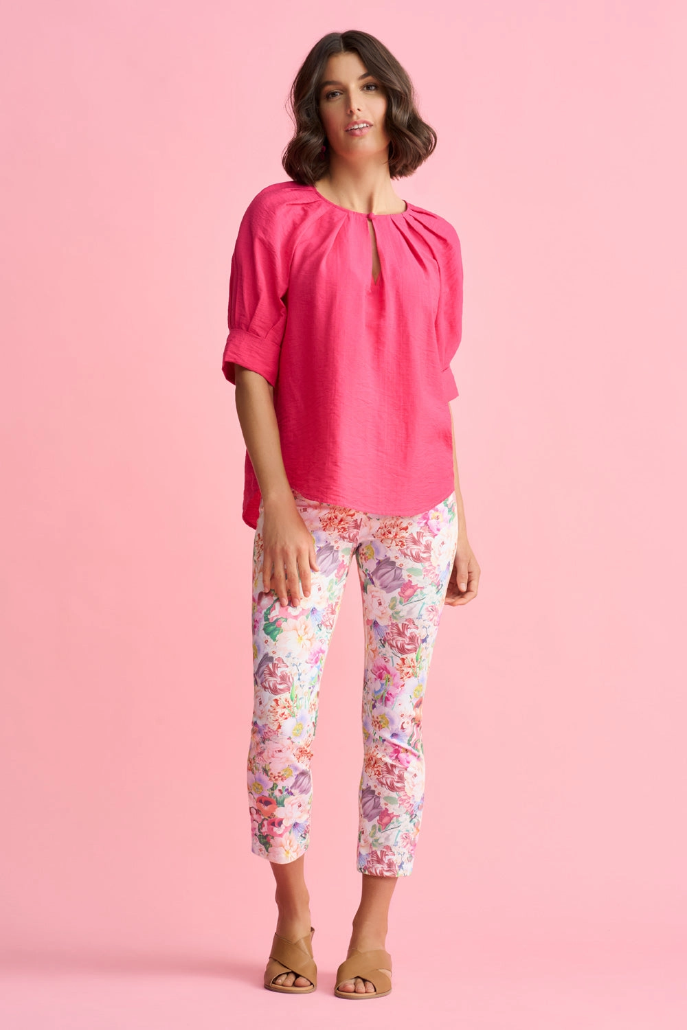 Active Comfort Bengajean? 7/8th Button Detail - Spring Bouquet Print