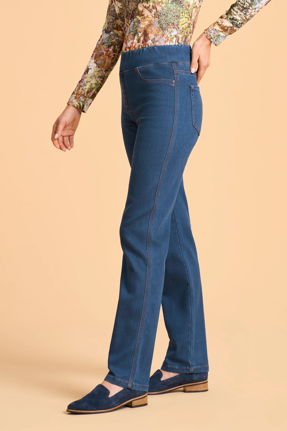 Bengajean? Straight Cashmere Feel - Stone Wash Denim All Around Fit