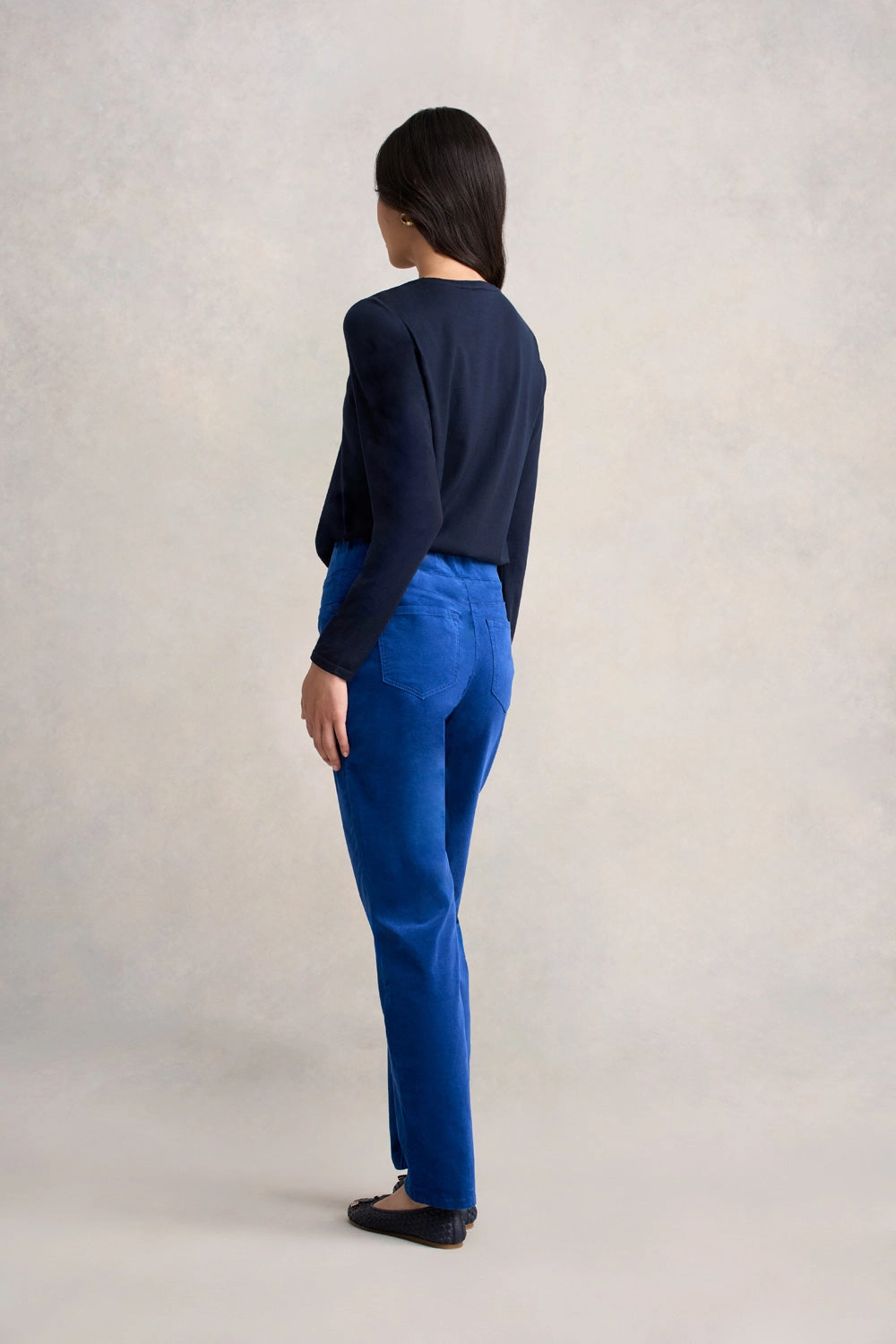 Bengajean? Velvet Straight Leg - Prussian Blue Office Wear Casual Casual Friday Picnic Style Nature Lover