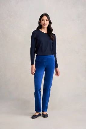 Bengajean? Velvet Straight Leg - Prussian Blue Athlete Fit Elegant Sleek Option