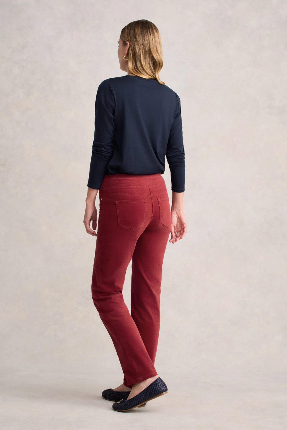 Go-To Garment Minimalist Pocket Design Bengajean? Velvet Straight Leg - Scarlet