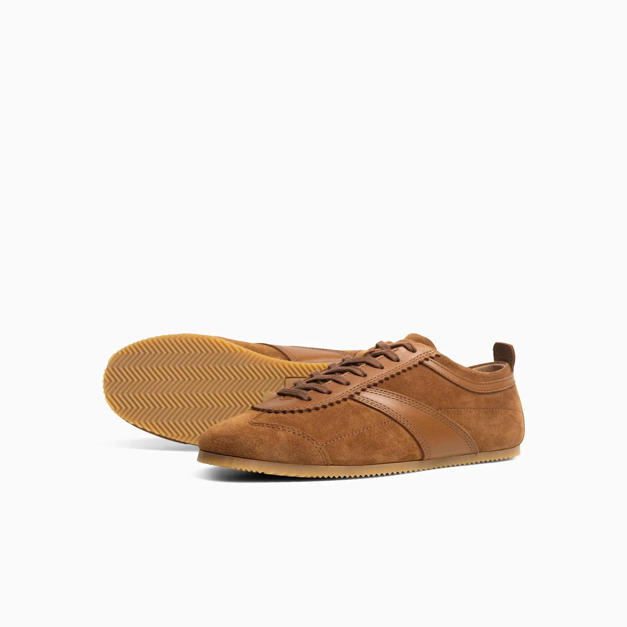workout mode Woven Texture Ghost Cognac Suede/Leather 1258