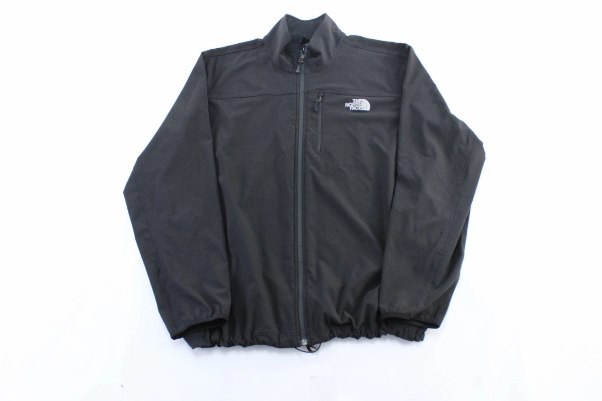 The North Face Embroidered Logo Black Zip Up Jacket beachgoer
