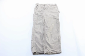 Carhartt Logo Patch Light Khaki Carpenter Pants Comfortable Movement Casual Look