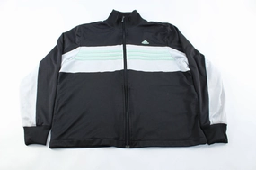 Adventure-Ready Wear casual outing Women's Adidas Embroidered Logo Black & White Striped Jacket