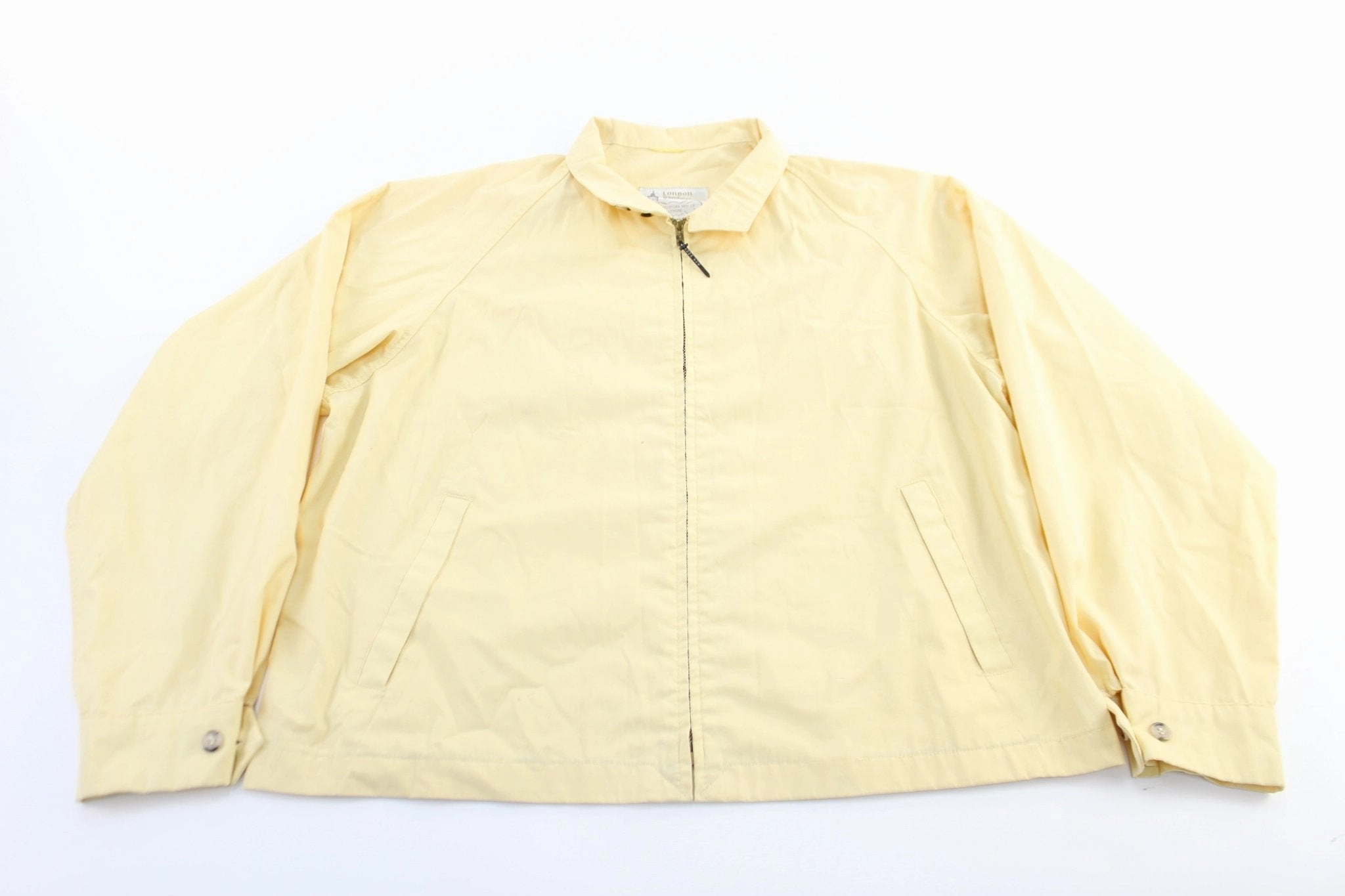 London Fog Yellow Zip Up Jacket Fall Commute