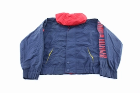 90's Tommy Hilfiger Embroidered Logo Navy Blue Zip Up Jacket Sport Influence Unisex