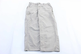Carhartt Logo Patch Light Beige Carpenter Pants Heat Friendly Comfy Cut