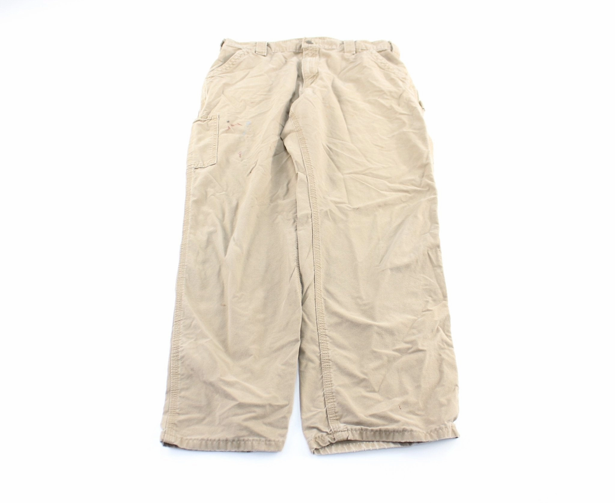 Easy Access Carhartt Logo Patch Tan Carpenter Pants