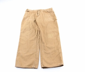 Dickie's Logo Patch Khaki Workwear Pants Anti Chafe Lining